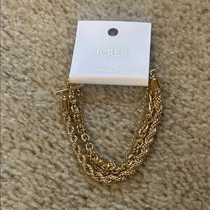 J.Crew Triple Chain Gold Bracelet. NWT